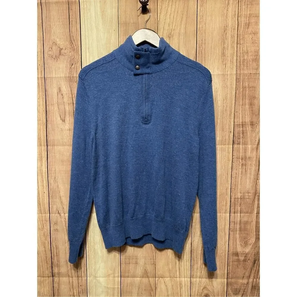 Banana Republic Large blue mens merino wool sweater extra fine
